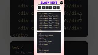 Black Keys Using CSS amp HTML shortvideo [upl. by Nerita868]