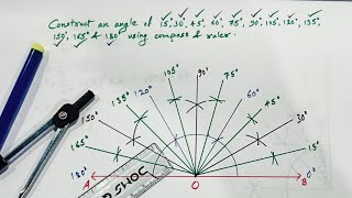 Construction of angles lConstruct an angle of 45 degree lclass 7 construction l class 8 construction [upl. by Shulock]