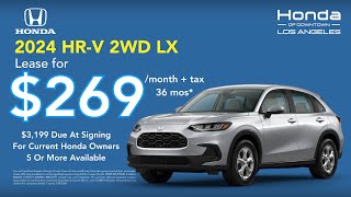 2024 Honda HRV Lease  Honda Dealer in DTLA  Honda of Downtown LA [upl. by Hurff793]