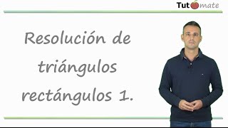 Resolución de triángulos rectángulos 1 [upl. by Bodrogi703]