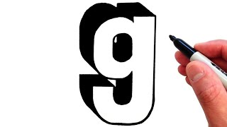 How to Draw Letter g in Lowercase 3D [upl. by Ellehcyt]