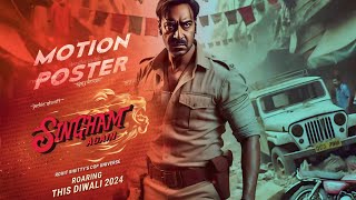 Singham Again Motion Poster Release date update  Ajay Devgan [upl. by Dymoke422]