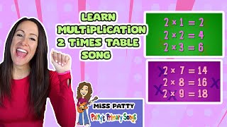 Learn Math Multiplication Song 2 Times Tables  Multiply by 2 Two times table song by Patty Shukla [upl. by Netsud114]