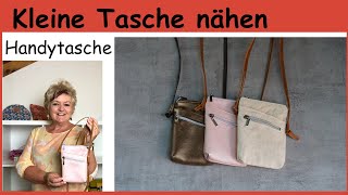 Cross Body Bag quotLouquot Handytasche kleine Umhängetasche ganz leicht zu nähen [upl. by Oirasec]