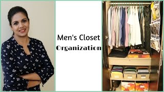 Mens Closet Organization  How To Organize Mens Clothes [upl. by Ludba]