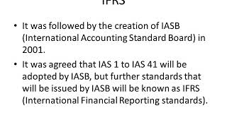 Lecture 1 Basic definition and difference of IAS IFRS and GAAP [upl. by Alimaj]