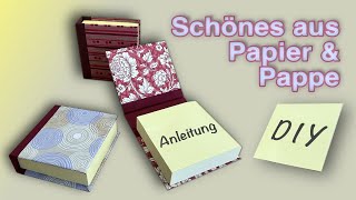 Buchdeckel für Notizblock selber machen  DIY Tutorial [upl. by Asnarepse]