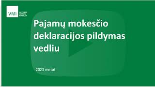 Pajamų mokesčio deklaracijos pildymas vedliu [upl. by Hanauq937]