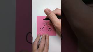 Einfaches Tutorial Kirsche zum Zeichnen lernen Doodles kritzeln und Malen für Kinder u Anfänger [upl. by Sukul50]