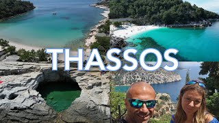 Thassos adası 2024 🏝 Yunanistan 🇬🇷 Gezilecek yerler 4K [upl. by Orlosky]