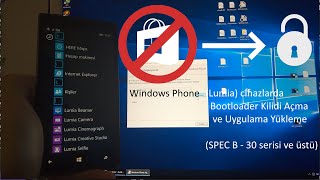 Windows Phone cihazlarda Bootloader unlock işlemi ile uygulama yükleme rehberi Spec B30 serisi [upl. by Nhar]