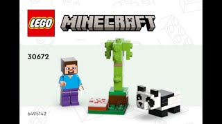 LEGO Instructions  Minecraft  30672  Steve and Baby Panda  Polybags [upl. by Vod]