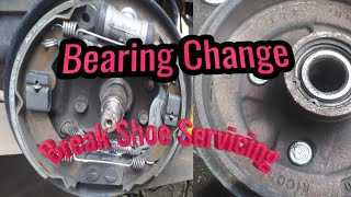 BRAKE SHOE Servicing and Rear Wheel Bearing Change Alto 800  Conventional Method [upl. by Marnie431]