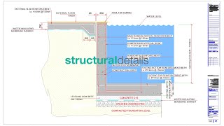 Skimmer Type Pool Retaining Wall Structural Detail [upl. by Shultz569]