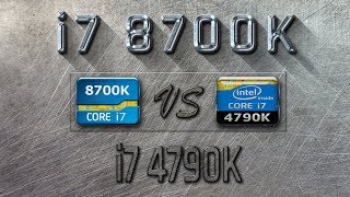 i7 8700K vs i7 4790K Benchmarks  Gaming Tests Review amp Comparison [upl. by Harikahs]