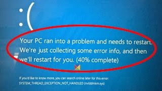 how to fix system thread exception not handled windows 10 [upl. by Mckay369]