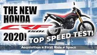 HONDA CRF 150L 2020 TOP SPEED  OVERVIEW QUICK SPECS FIRST RIDE  HONDA JT TRIUMPH WEST AVE [upl. by Kurth]