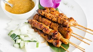 How To Make Malaysian Chicken Satay Grilled Chicken Skewers Recipe 沙爹雞 [upl. by Adoc]