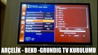 Arçelik Beko smart tv kanal arama kanal ekleme full kurulum [upl. by Wareing125]