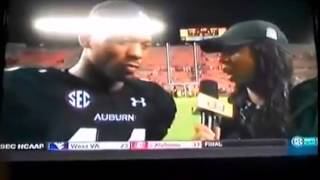 Nick Marshall Auburn University Football Players Incomprehensible Ebonics Interview [upl. by Bartolemo]