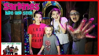 SARDiNES Hide And Seek In Mirror Maze Funny Game  That YouTub3 Family Family Channel [upl. by Nhguavad]