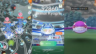 Primal kyogre raid in Pokemon go mega raid dayprimalkayogre kyogre [upl. by Harlie130]