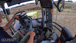 CABVIEW  In the field w Claas Axion 870 GPS amp Amazone centaur 4002 [upl. by Ecnarret]