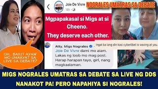 NOGRALES UMATRAS SA DEBATE NG DDS NAPAHIYA SA LIVE [upl. by Gayn]