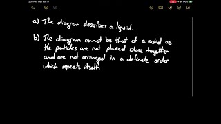 a Does the diagram best describe a crystalline solid a liquid or a gas b Explain Section 1… [upl. by Corley]