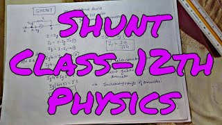 Shunt  Clas12th Physics  Param Mam Ch4 [upl. by Couchman]