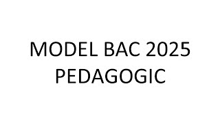 Model bac matematica 2025 pedagogic [upl. by Yrrah]