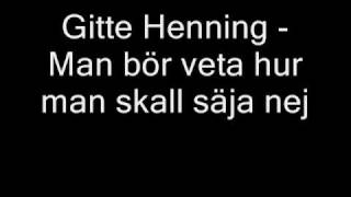 Gitte Henning Man bör veta hur man skall säja nej [upl. by Nazar]