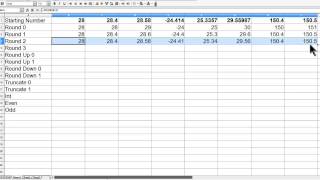 OpenOffice Calc 4 Tutorial 7  Rounding And Truncating Functions [upl. by Ause656]