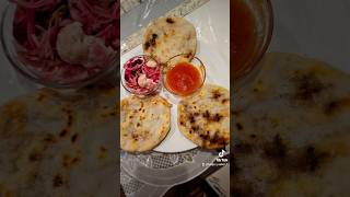 Pupusas pupusas elsalvador 503 food cooking frijoles chicharron beans cheese recipe cook [upl. by Ettenyar]