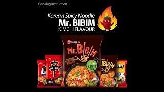 Nongshim’s Korean Spicy Noodle ‘MrBIBIM StirFried Kimchi Flavour’ [upl. by Thurber]