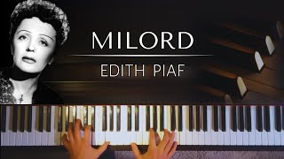 Edith Piaf  Milord  piano sheets [upl. by Azzil]