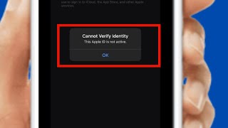 FIXED✅ Cannot Verify Identity This Apple ID is Not Active iPhone  iPad 2024 [upl. by Llednahc662]