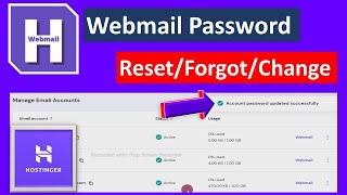 Hostinger webmail ka password kaise forgotresetchange kare  How to Change password webmail [upl. by Pardoes628]