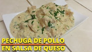 Pechuga en salsa de queso Mozzarella  Cocinando con Marilin [upl. by Ayotel379]