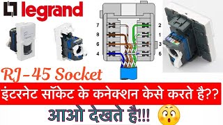 How To Connect Cat6A Cable In Legrand RJ45 Socket [upl. by Grover]