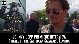 Johnny Depp Premiere Interview  Pirates of the Caribbean Salazars Revenge [upl. by Ambros667]