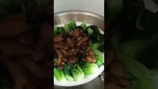 blanched chinese bokchoy with mushroom in oyster sauce shorts [upl. by Pyszka789]