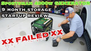 Sportsman 4000 Generator 9 months in storage startup test [upl. by Eaves]