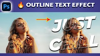 How to Create Outline Text Effect in Photoshop photoshop howto photoshoptutorial sstechwala [upl. by Dominique]