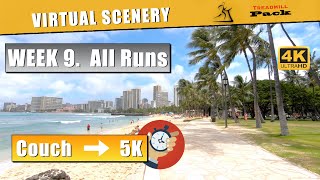 Couch To 5K Week 9  All runs  Virtual Scenery Follow Along with Timer  C25K [upl. by Bac]