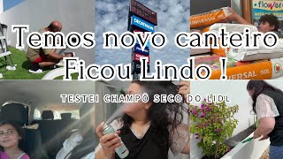 Novo Canteiro na nossa Casa  Ficou lindo ❤️ Champô seco do LIDL  Gostei  Tarde na rua [upl. by Yliah]