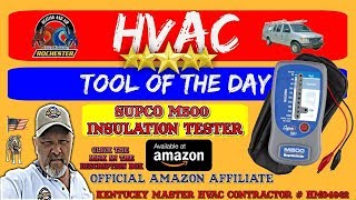 Supco M500LED MEGOHMMETER  HVAC Tool of the Day [upl. by Eyks]