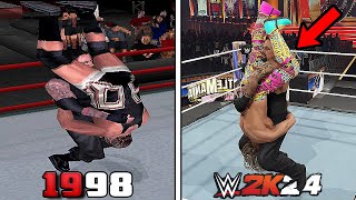 The Undertaker quotTombstone Piledriverquot Evolution in WWE Games  WWF War Zone  WWE 2K24 [upl. by Lehcim226]