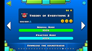 Geometry Dash  Theory of Everything 2 100 All Coins [upl. by Donell]