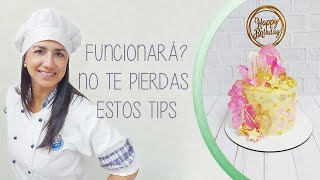 USOS del PAPEL DE ARROZ para TORTAS TRUCOS Mira si funcionan sofiarepostera pasteleria tips [upl. by Balch]